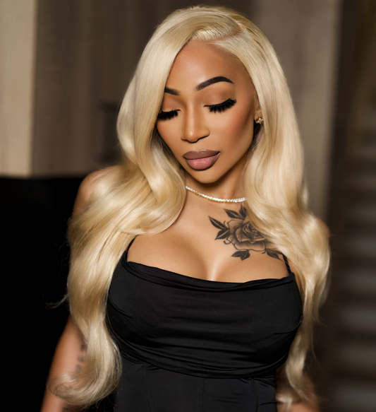 30" Blonde (613) Lace Front Straight Wig