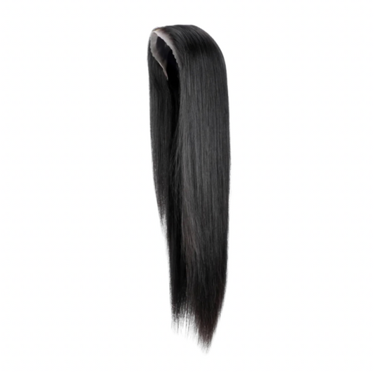 30" Natural Black Straight Wig
